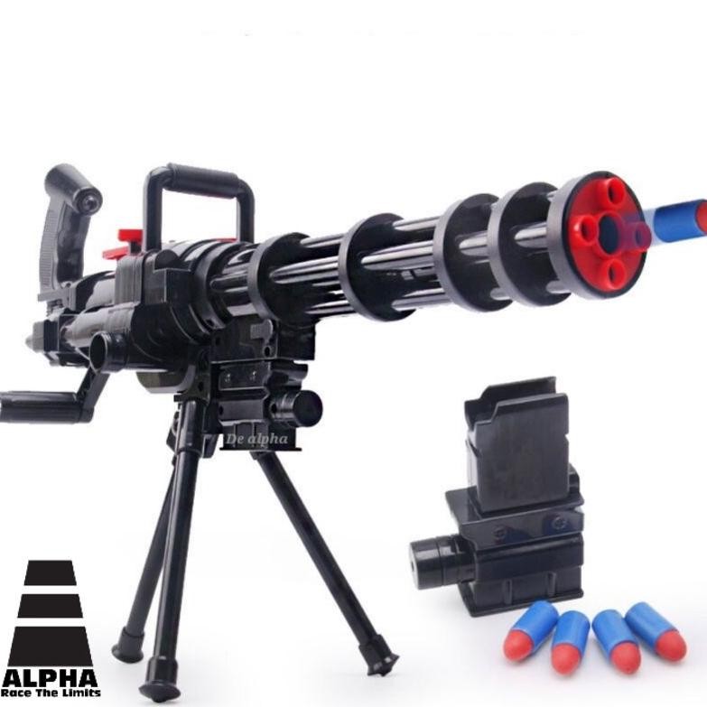 MAINAN NERF PISTOL SENAPAN MINIGUN M134 SOFT BULLET KOKANG MINIATUR SENAPAN MACHINE GUN BRO1221 main