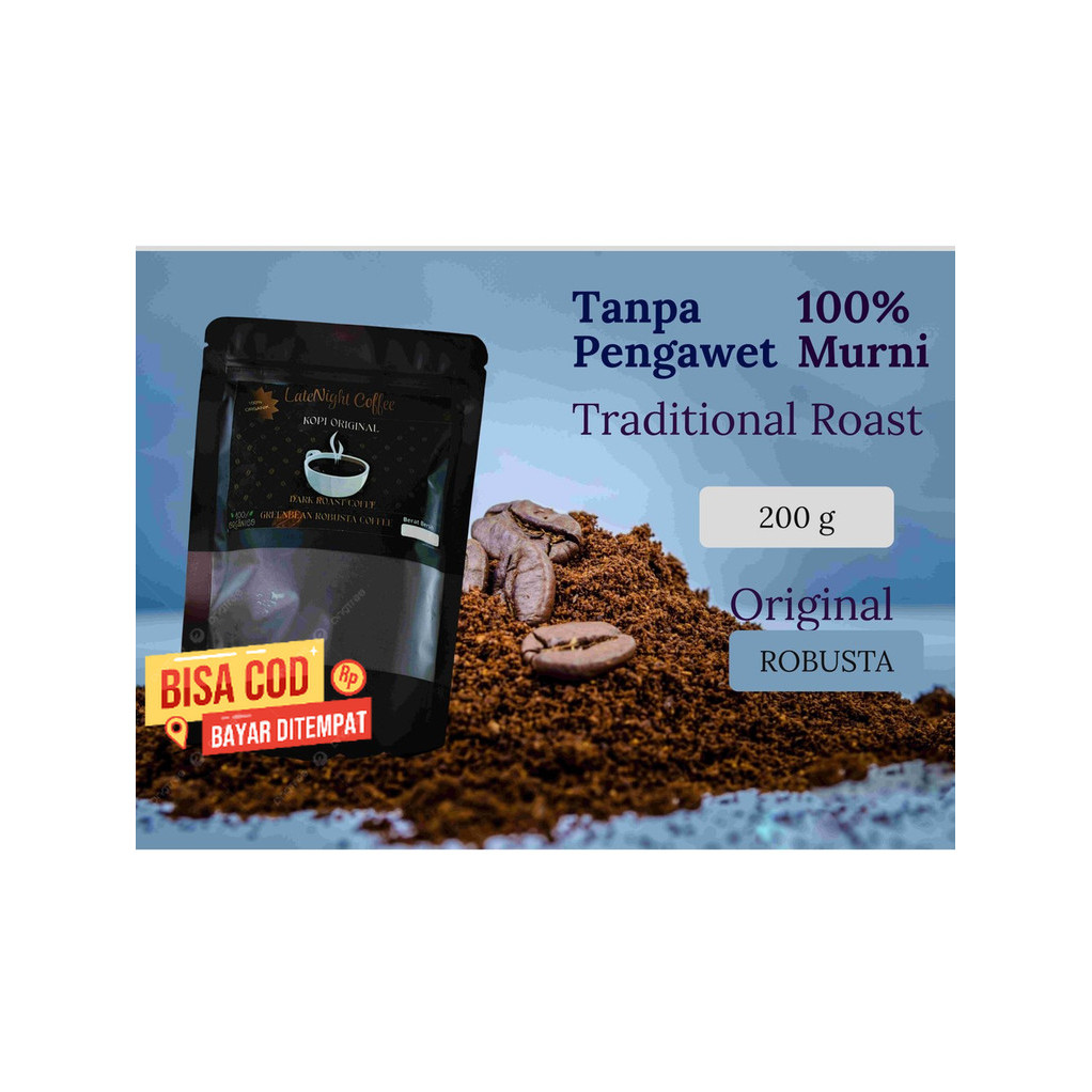 

Kopi bubuk Robusta Original | Kopi Bubuk dark Roasted
