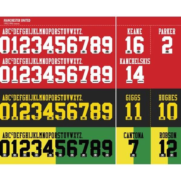 Nameset/Remake/ Manchester United 1992/96 cutting Velvet
