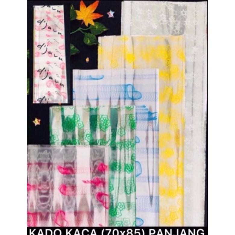 

New - Plastik Kado Kaca Bening MOTIF 70x80 cm isi 50 pcs / Kertas Kado Kaca !