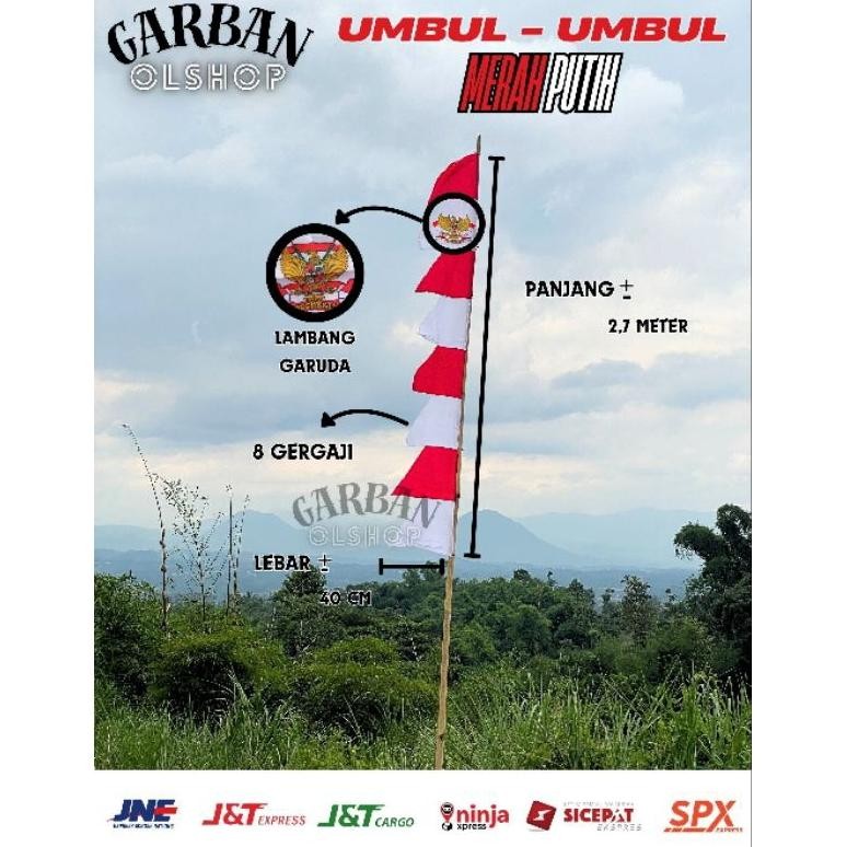 Umbul Umbul Gergaji Merah Putih (1Kodi) Baru