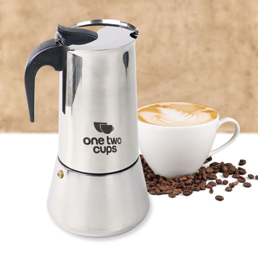 One Two Cups Moka Pot Espresso Coffee Maker Stovetop 12 Cup - Z21 Original 99 Engine