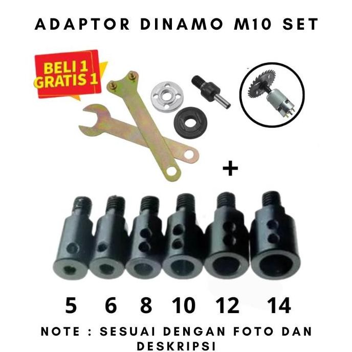 Adaptor Dinamo Mesin Pompa Jadi Gerinda Set Konektor Sambungan As Dinamo 775 Mandrel 5 6 8 10 12 14