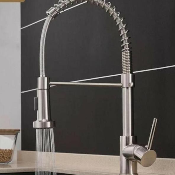 Kran Kitchen Sink Panas Dingin Kran Pantry Mix Bla Stainless