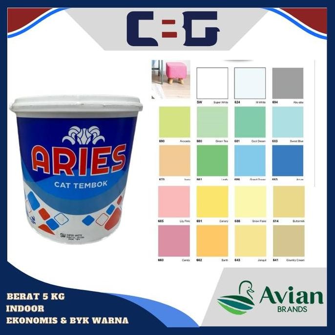 CAT TEMBOK ARIES 5 KG