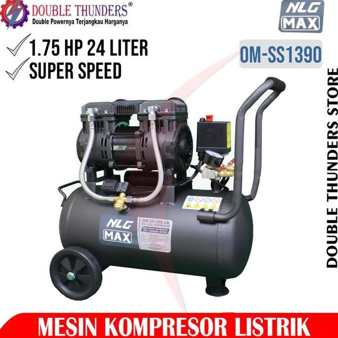 Izumi Max OM SS1390 1,75HP 24 Liter Mesin Kompresor Oiless Super Speed