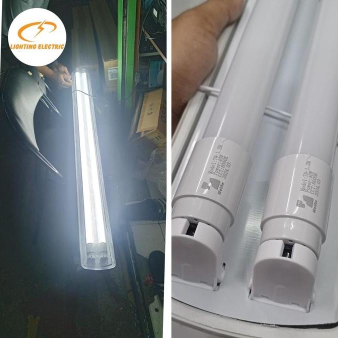 Kap lampu tl t8 2x36 Waterproof IP65 set lampu Led 40W 40 Watt 2x40W