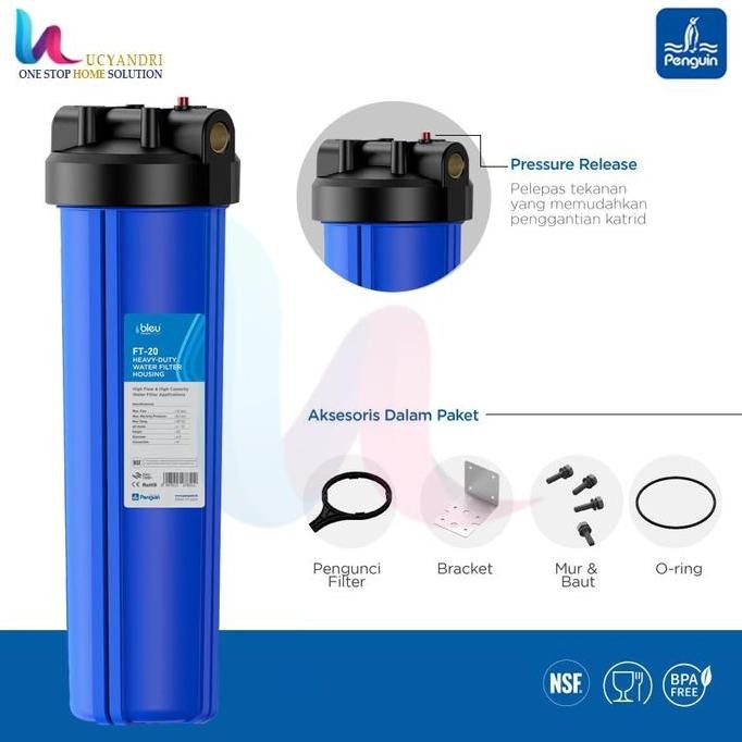Filter Air Penguin PBF 20 PP Water Filter Tangki, Toren, Tandon