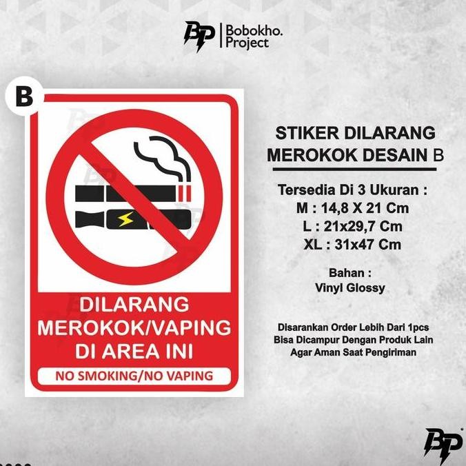 

New Stiker Dilarang Merokok / Stiker No Smoking Area / Stiker Dilarang Vape / Stiker No Vaping Area / Stiker Vaping / Stiker Smoking