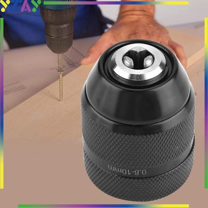 Keyless Drill Chuck Kepala Mesin Bor Drill Chuck 3/8" Thread 0.8mm-10mm Keyless Drill Chuck Kepala B