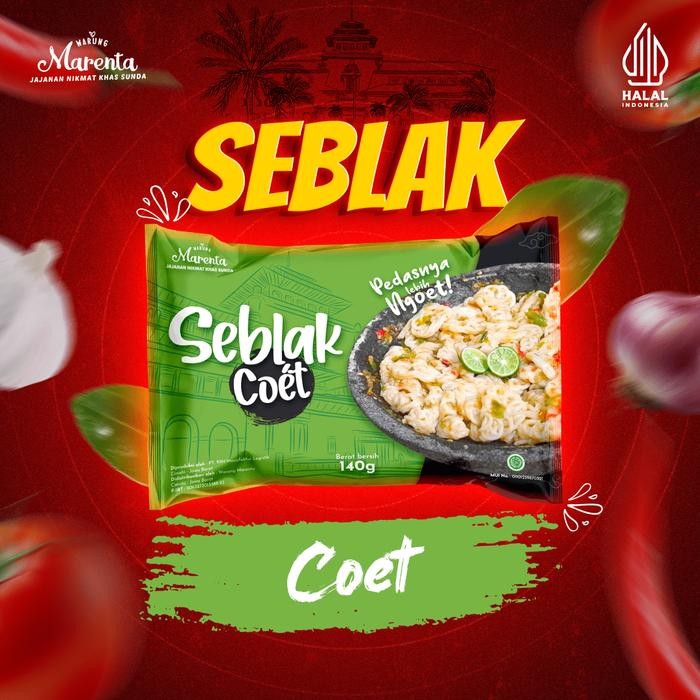 

New Marenta SEBLAK COET Pedas Instant Bandung 140gr - Halal MUI - Makanan, Food