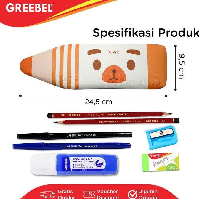

GREEBEL [8 in 1] Alat tulis set Stationery set (PAKET ALAT TULIS X HILARIOUS) / Paket Alat Tulis / Stationery Set Pensil Penghapus Rautan