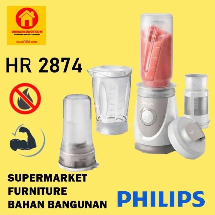 BLENDER PORTABLE PHILIPS - BLENDER MINI PHILIPS - HR 2874 - PHILIPS Terlaris