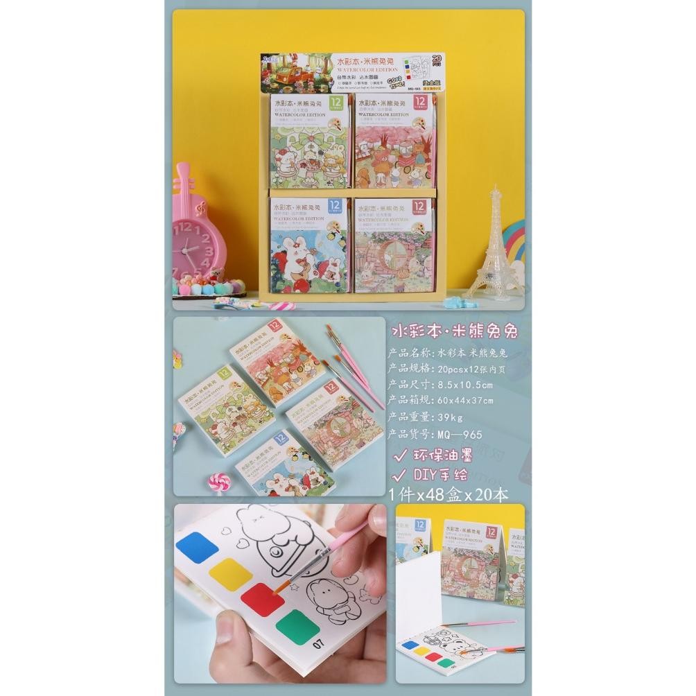 

Se-7 Buku Lukis Grafiti Kelas Teka-Teki Anak-Anak Buku Mewarnai Buku Lukis Anak-Anak Dilengkapi Dengan Kuas Cat Lukisan Cat Air Watercolor Painting Se-7