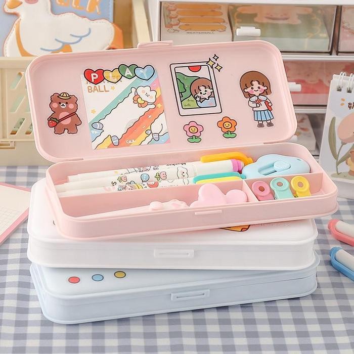 

Kotak Pensil Minimalis Tempat Pencil Case Lucu Aesthetic Pena Sekolah Terlaris Best Quality 100% Original