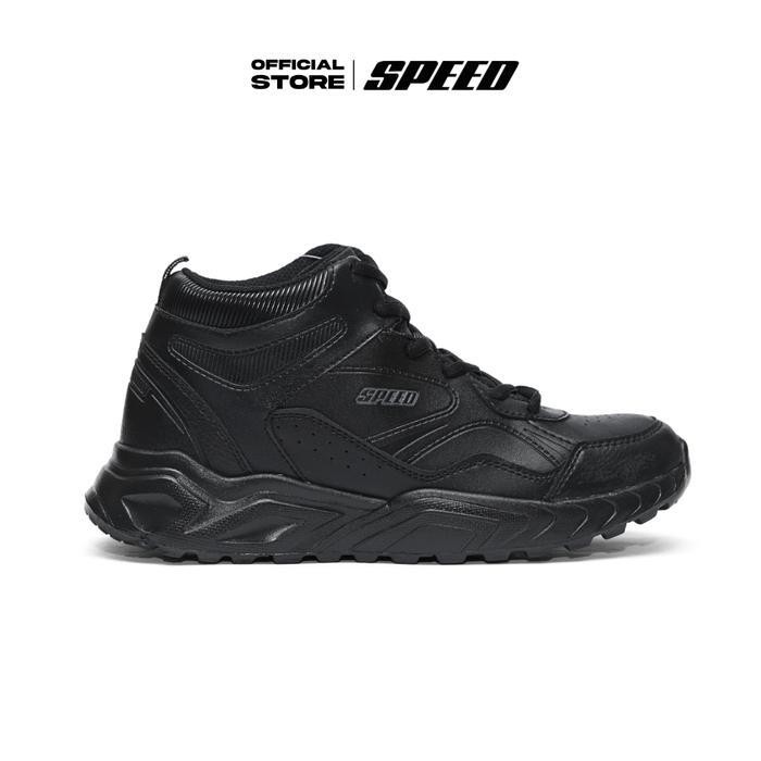 Rs Speed - Sepatu Pria - Good Evening - Sneakers High Top - Sepatu Kasual - Sepatu Hitam Hitam - Uku
