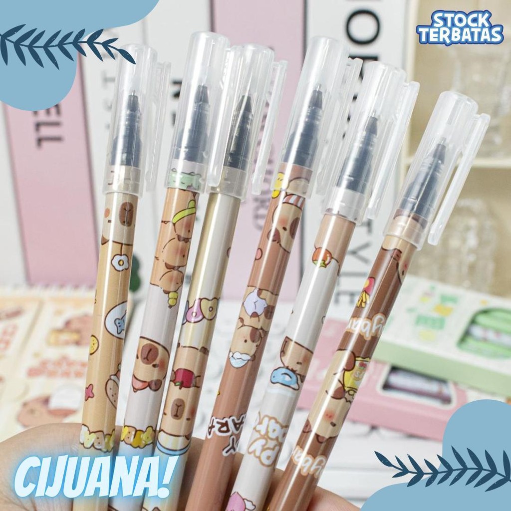 

1 Set Isi 6 Pcs Pulpen Gel Motif Animal, Anime Girl Dan Astronot Lucu Imut Terlengkap Dan Termurah