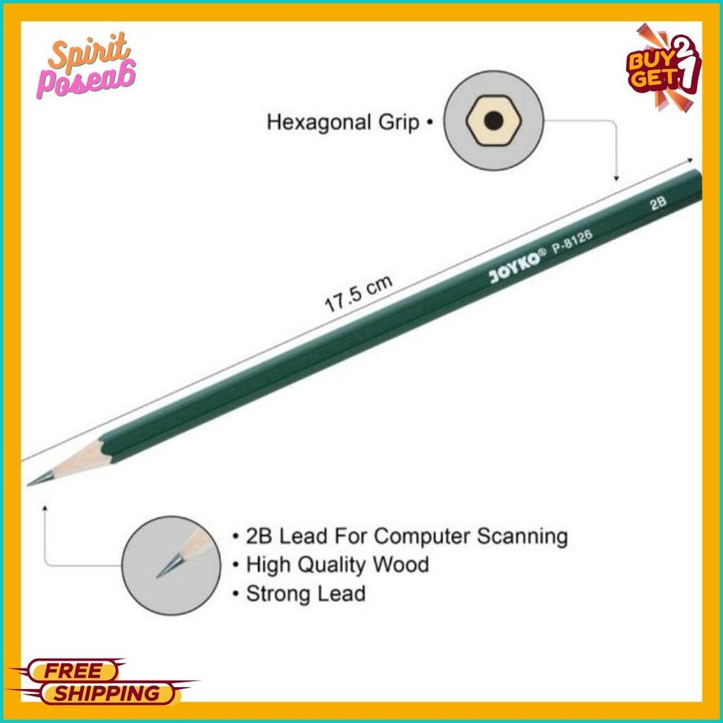 

Pensil Joyko 2B P-8126 Isi Tebal 12 Pcs Terlaris! Produk Ini Banyak Dicari