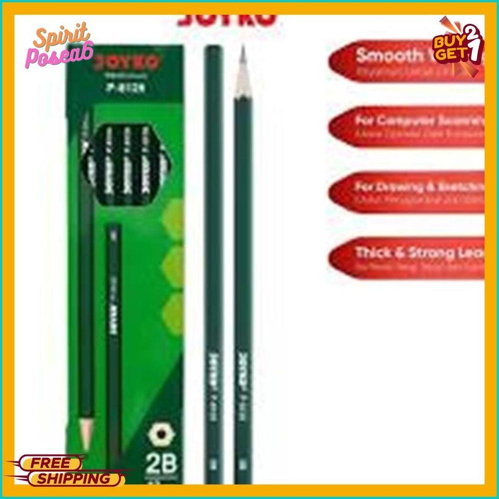 

Pensil Joyko P-8126 2B Hexagonal Grip 12 Pcs Diskon