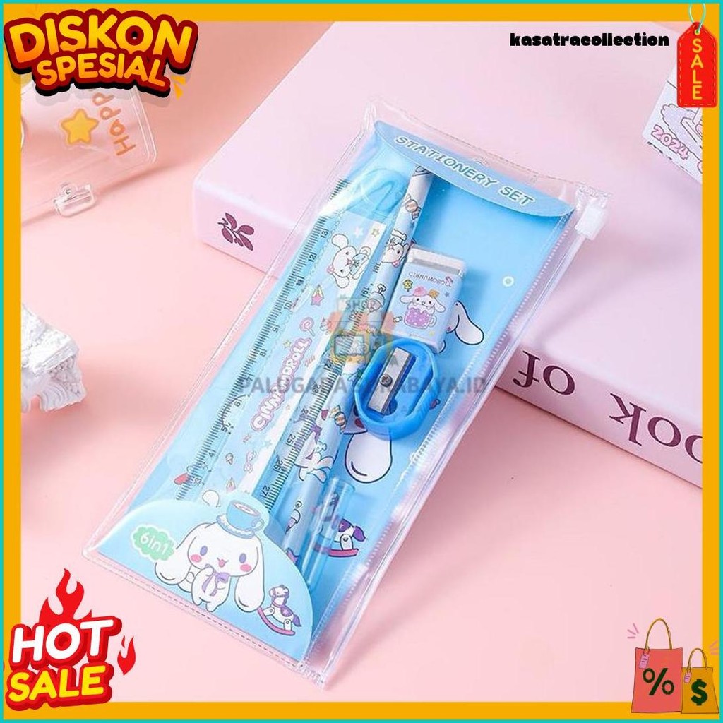 

Pgs Alat Tulis Sekolah Set 5 In 1 Motif Sanrio Labubu Pouch Souvenir Hadiah Anak Terlengkap Dan Termurah