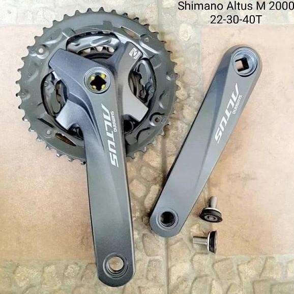 ready CRANK SHIMANO ALTUS M 2000 40T LENGAN PEDAL SEPEDA MTB BB KOTAK