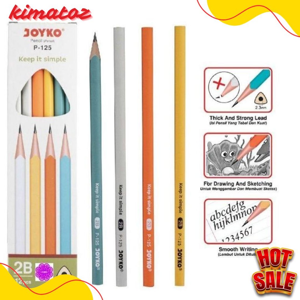 

Pensil Joyko P-121/P-125 2B 12 Pcs Kayu Berkualitas Diskon