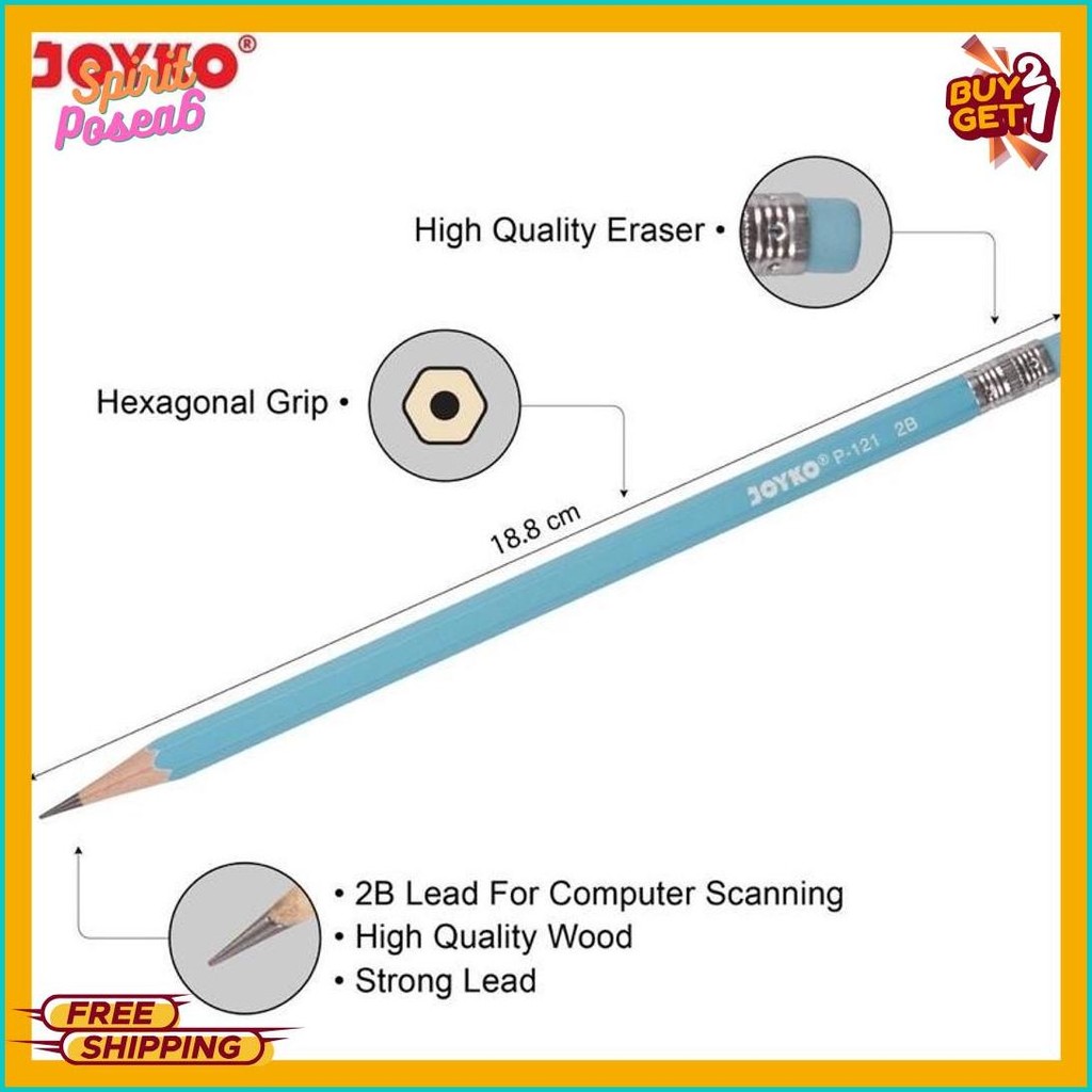 

Pensil Joyko P-121/P-125 2B 12 Pcs Kayu Berkualitas Diskon