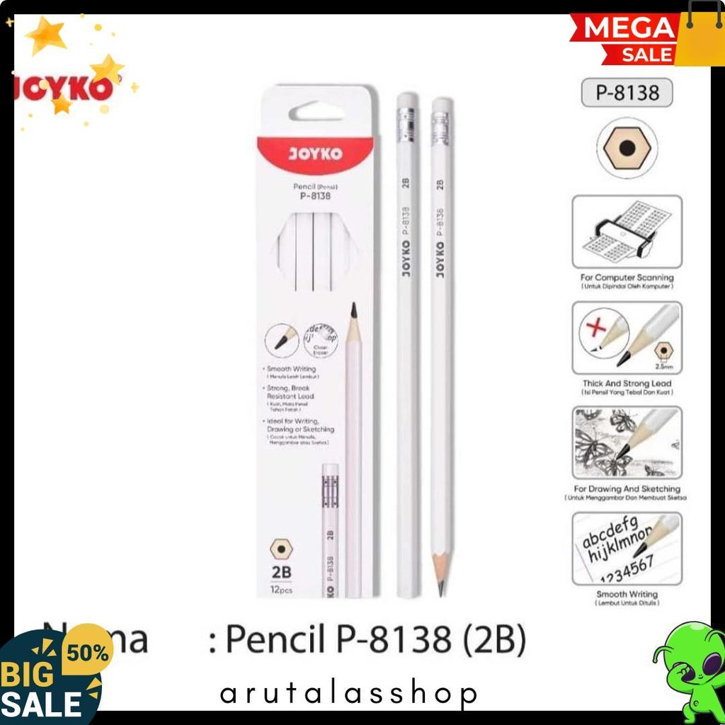 

Pensil 2B Joyko P - 8138 ( 1 Lusin ) Terlaris! Produk Ini Banyak Dicari