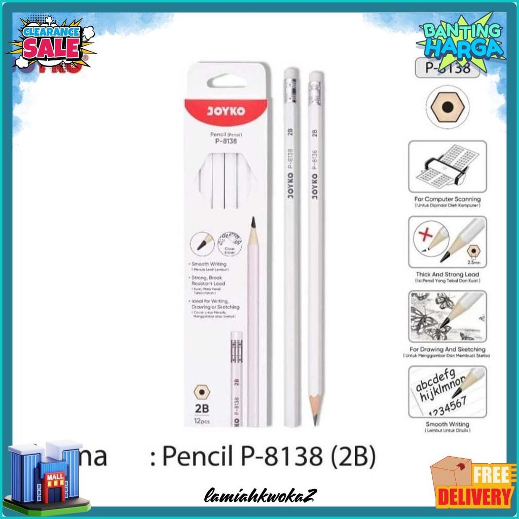 

Pensil 2B Joyko P - 8138 ( 1 Lusin ) Diskon
