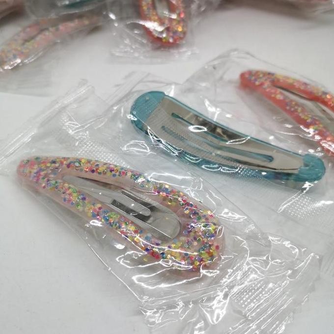 BARU  HARGA/10pcs, Jepit Gliter Korea Jepitan Rambut Jedai Tiktok Gliter