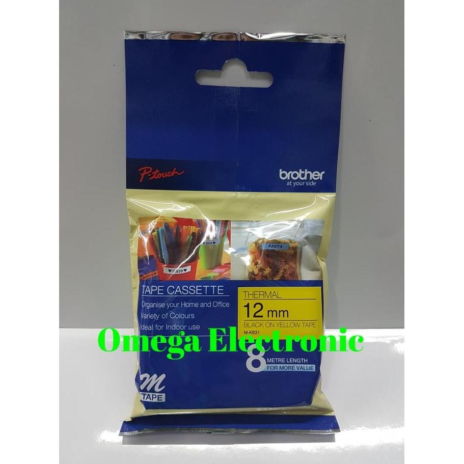

Brother Label Tape MK-631 Black on Yellow Tape MK631 M-K631 murah
