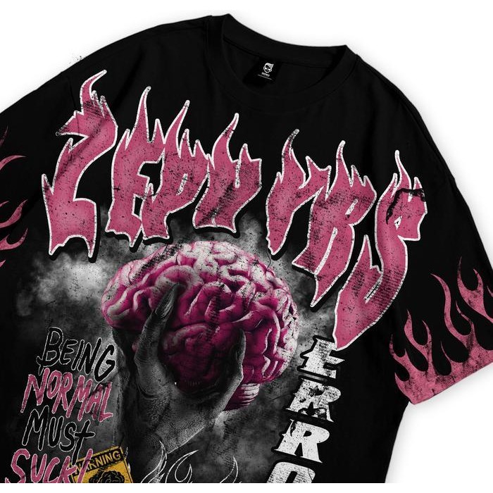 ZCS Tshirt Oversize Zephyrs Brain Error Vintage Heavy Cotton VT