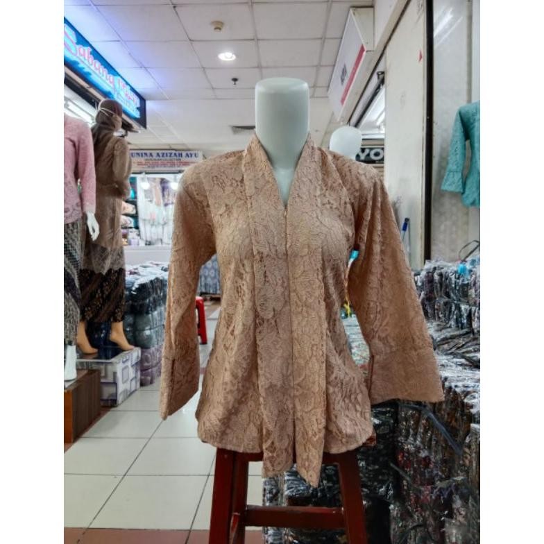 DF253>> ATASAN KEBAYA FLOY BROKAT JUMBO LD 130 WARNA HITAM MOCCA DUSTY COKSU SILVER NAVY MAROON WARD