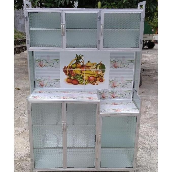 LEMARI PIRING 3 PINTU LEMARI DAPUR LEMARI MAKANAN RAK PIRING 3 PINTU KS