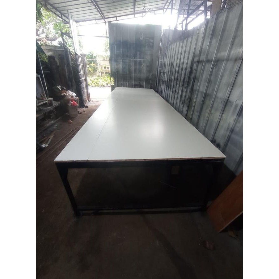 populer] Meja Besi Konveksi Potong Kain Bahan 1 Alas Melamin