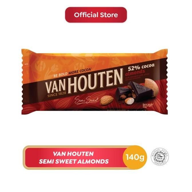 

Van Houten Semi Sweet Almonds 140g Cokelat Premium Termurah