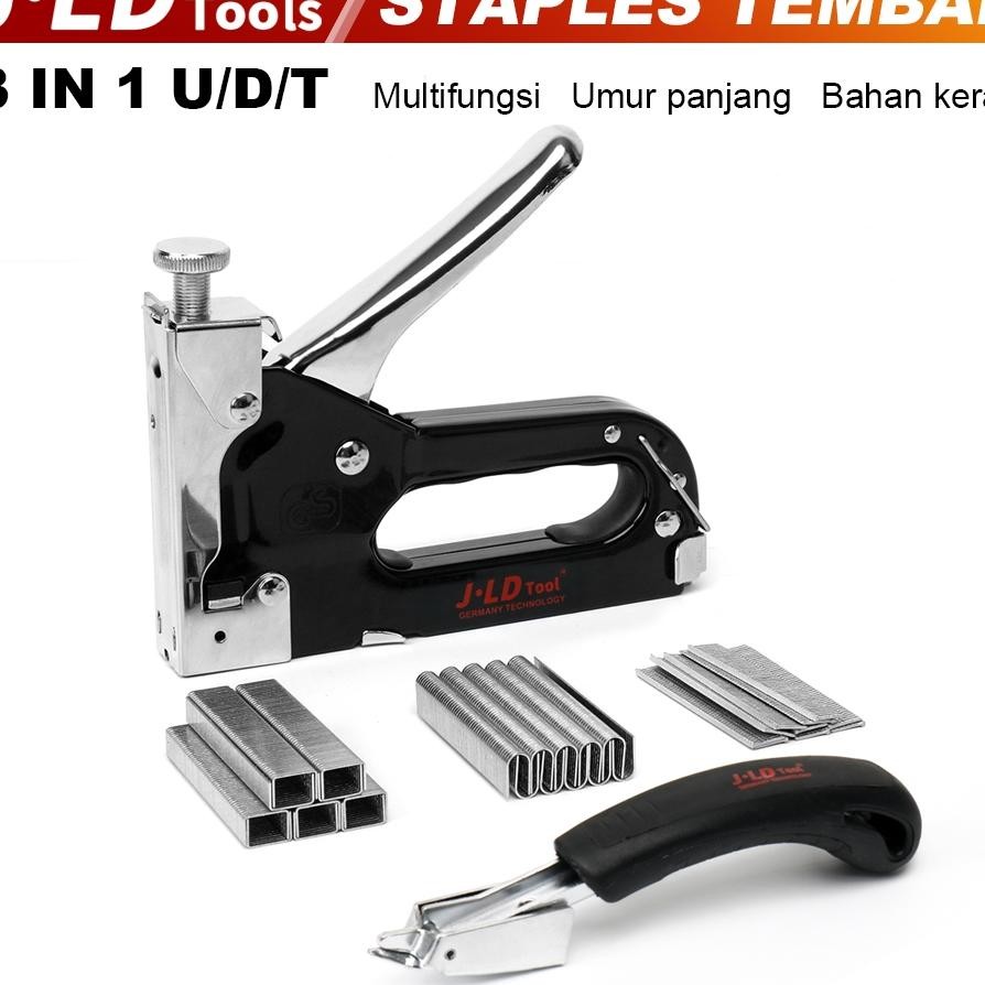 

D Staples Gun 3 In 1 Steples Kayu Kaet Banner Stapler Gun Taer 600Pcs Mata