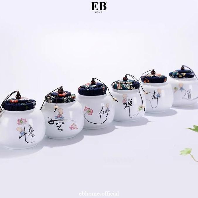 Tempat Teh Daun Keramik Kopi Pot Ceramic Jar Kecil