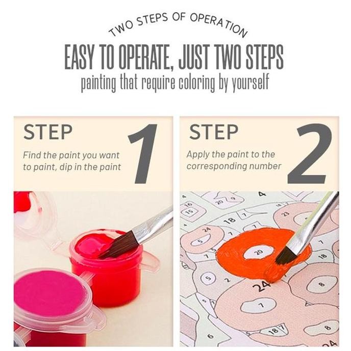 

30x40 Canvas Paint By Number Kit Painting By Numbers DIY Lukisan Scenery Pemandangan