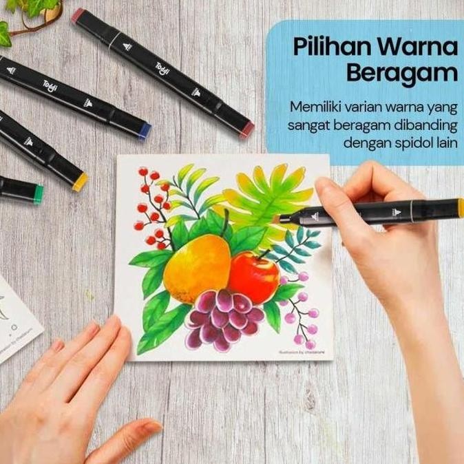 

Spidol Warna Warni Untuk Menggambar Sketsa Lukisan Di Kanvas Full 1 Set Lengkap Toddi