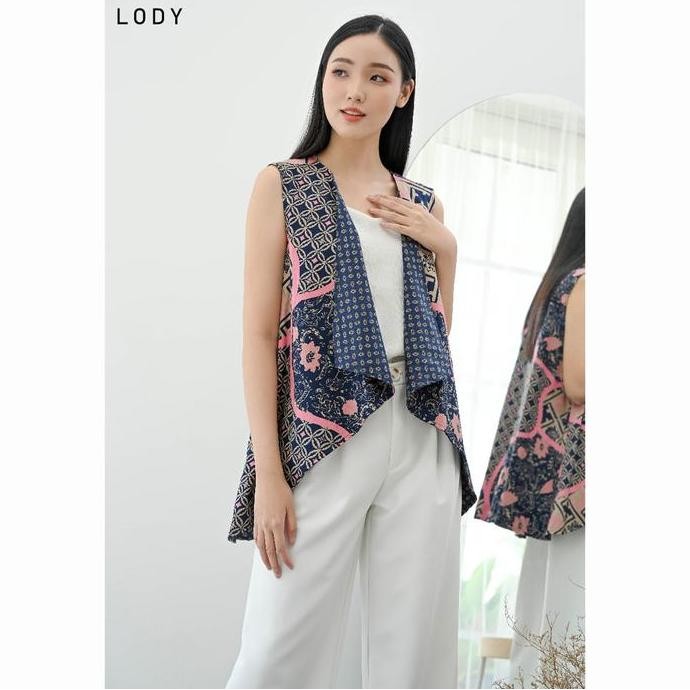 Evercloth Lody Outer Blazer Batik Outer Batik Rompi Tanpa Lengan