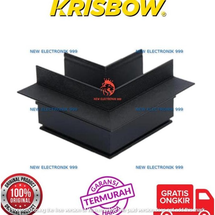 Krisbow Part Konektor Rel Lampu Sorot L Recessed High Hitam TERMURAH