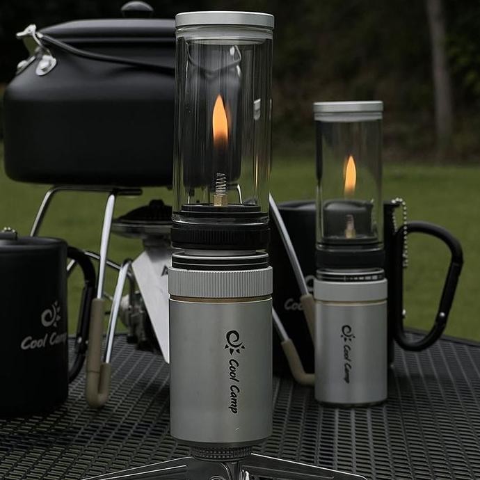 TERBARU - COOLCAMP Portable Gas Lantern Lampu Lilin Gas Outdoor Camping