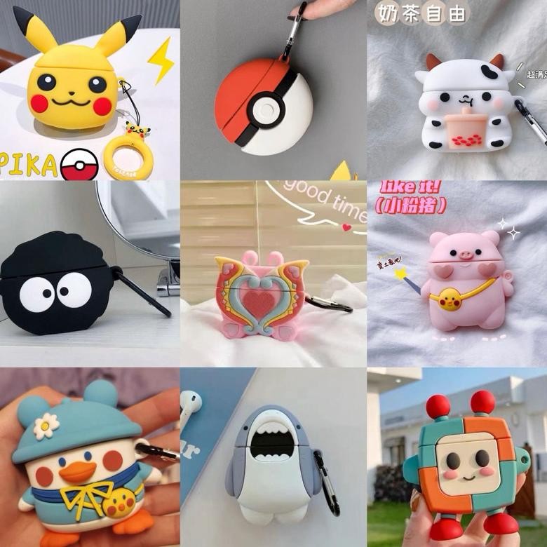 [PROMO KEMBAR] Case Lenovo LP40 / LP40 Pro / LP40 S Thinkplus Wireless Bluetooth Earphone Cartoon Cu