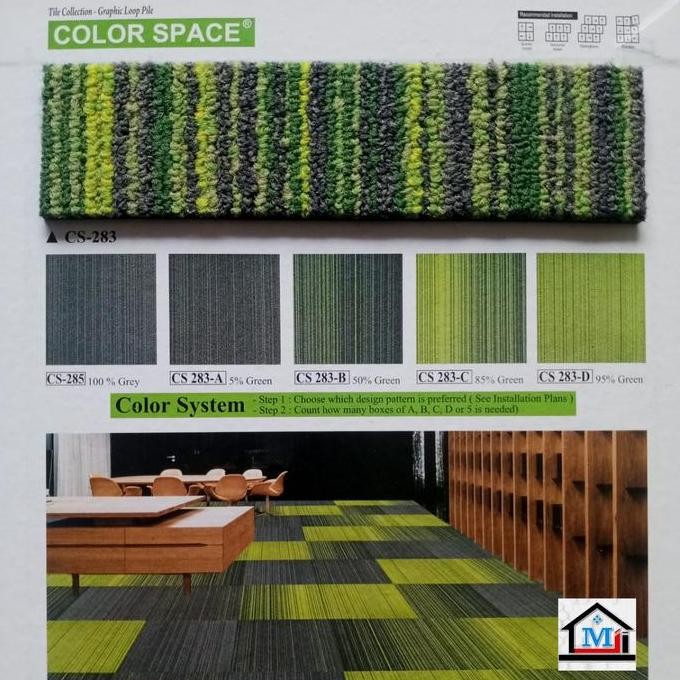 Karpet Tile kantor 50 x 50cm Color Space