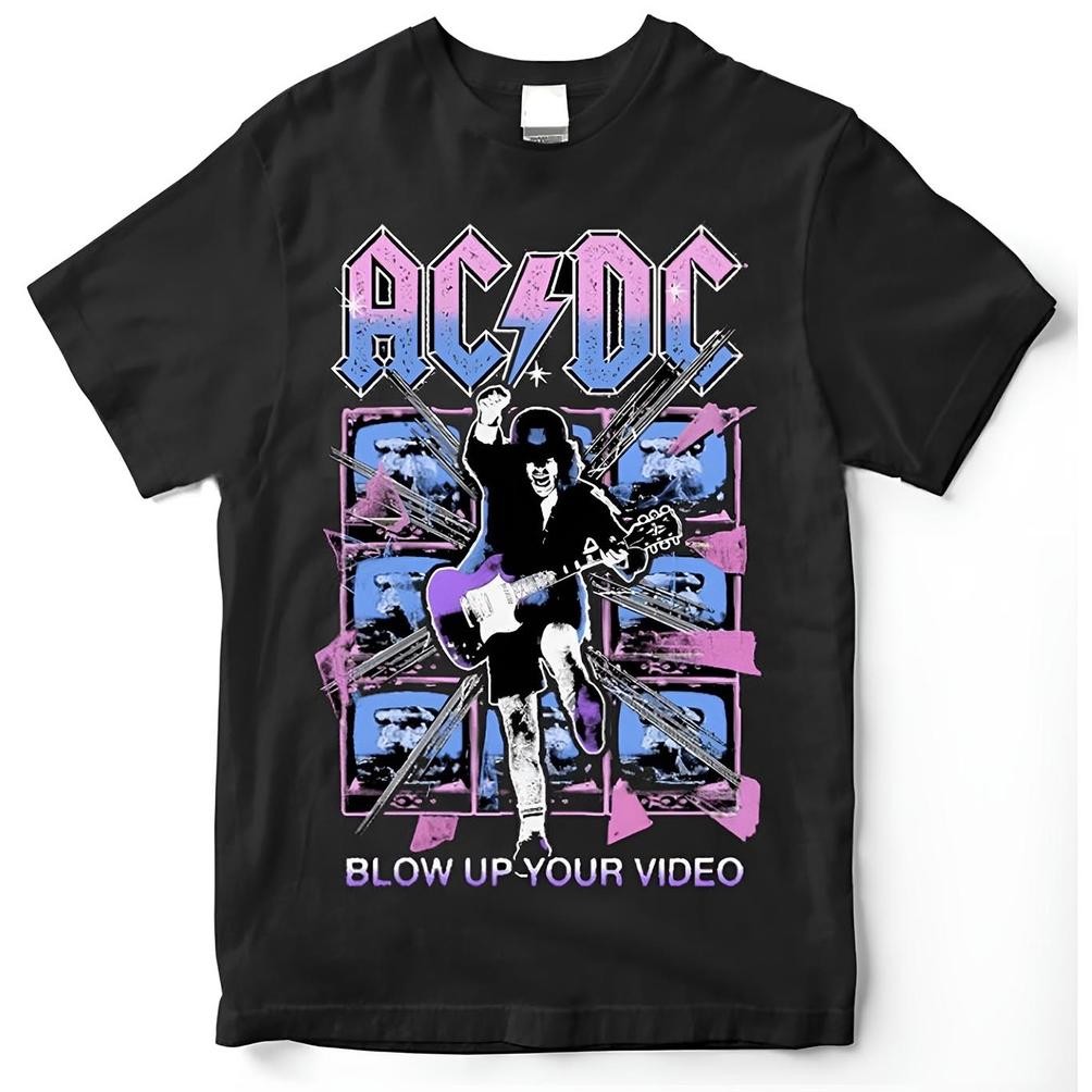 Promo Kaos Premium T-Shirt Acdc Blow Up Your Video Kaos Wanita Pria Kaos Acdc Terbaru