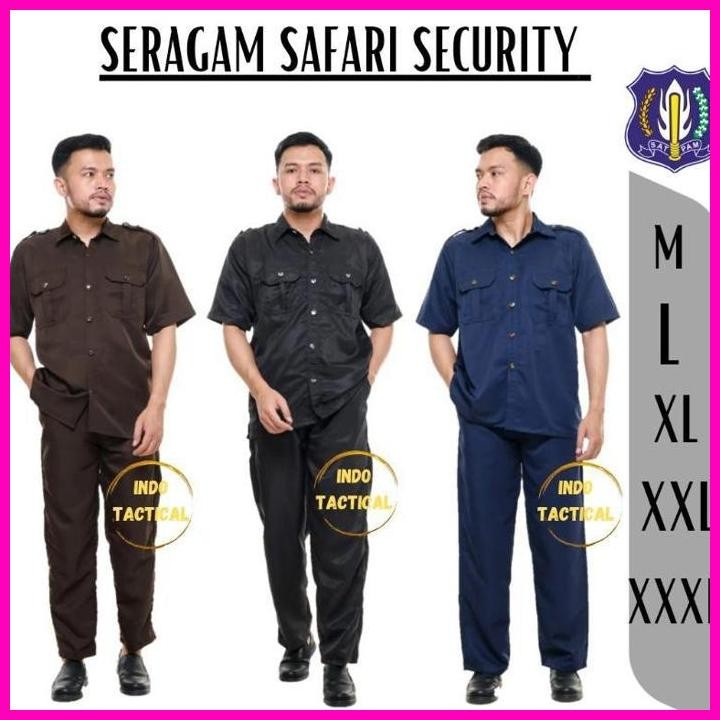 Discount Seragam Safari Satpam Safari Security Coklat Safari Hitam Safari Biru Safari Security Lenga