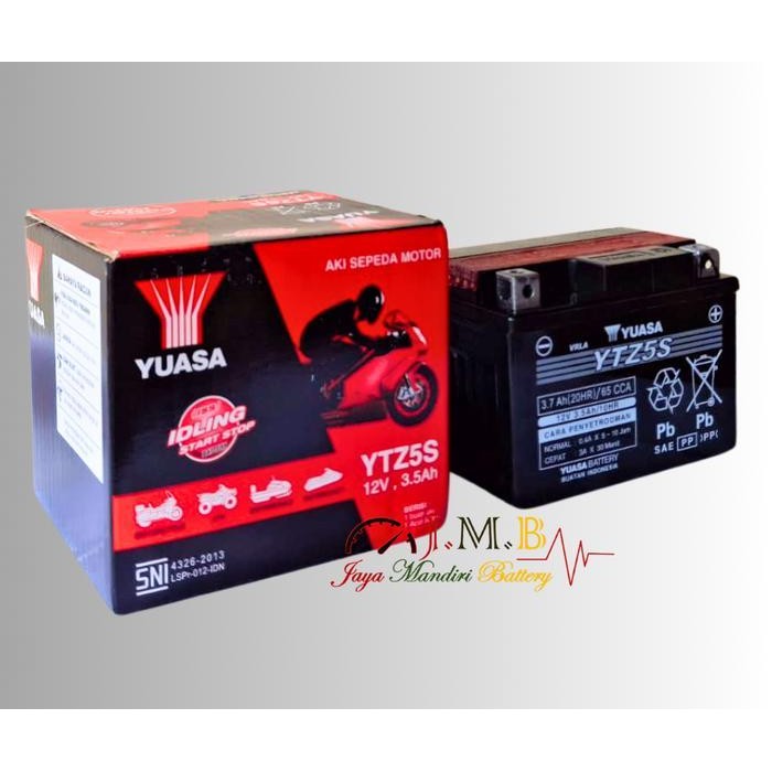 Aki Motor Yuasa Ytz5S Aki Kering Untuk Beat, Scoopy,  Supra, Vario 110