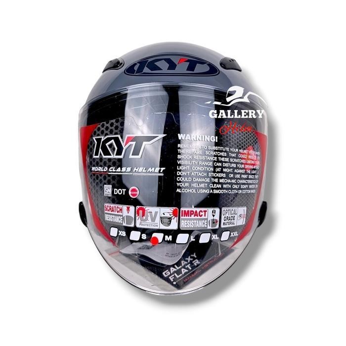 Helm Kyt Galaxy Flat R Gorila Grey  Glossy | Kyt Galaxy Solid