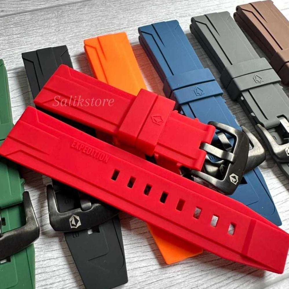 (Terbaru) Tali Jam Karet Silikon EXPEDITION Original, Strap Rubber Silikon EXPEDITION Original (Terl
